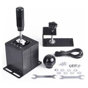 CNRAQR PC USB 시뮬레이터 시프터 7+R H 기어 시프터, L자형 클램프 세트, G29 / G27 G25, T300RS GT 휠과 호환되는 윈도우 스티어링