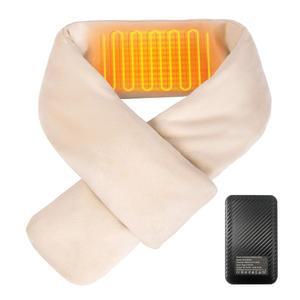 여성 및 남성용 온열 스카프 - 충전식 전기 난방 스카프, 4000mAh 파워 뱅크 포함, 넥 워머