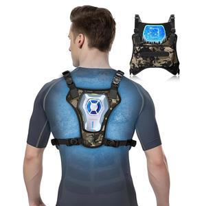 투스타 휴대용 웨어러블 선풍기 충전식, 가벼운 쿨링 조끼, 백 에어컨, 여행, 스포츠, 하이킹(카모)에 딱 맞는 의류(카모)