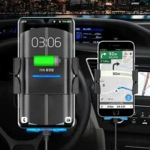 차량용무선충전기 듀얼고속 무선충전 거치대 차량용충전기 차량 핸드폰