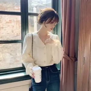 블라우스 090 URD 서츠 퍼프 셔츠