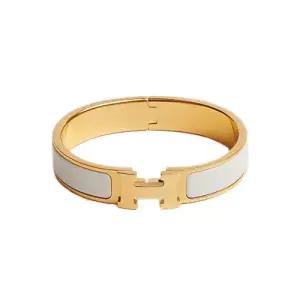 클릭 아슈 H Blanc 뱅글 여성 팔찌 골드 화이트 H700001F 31PM