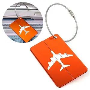 [셀러에이드]케리어네임택 캐리어 네임택 오렌지 비행기 여행가방 여행용