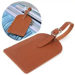 [셀러에이드]케리어네임택 캐리어 네임택 브라운 비행기 여행가방 여행용