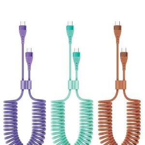 LAAON 60W 초고속 충전 CtoC 스프링 케이블