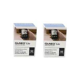 글루네오 라이트 혈당측정검사지2박스100매 사용기한2026년 2월 /측정기계 필요시메모