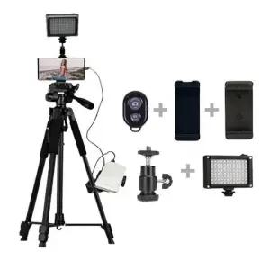 인터넷방송 촬영장비 스마트폰 유튜버 삼각대 LED 조명 세트 유튜브 스튜디오