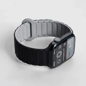 애플워치 11 10 호환 실리콘 스트랩 마그네틱 링크 양면 시계줄 42mm