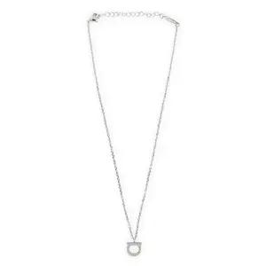 페레가모 여성 간치니 크리스탈 팬던트 목걸이(실버) 760132 696657