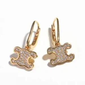 CELINE  25FW TRIOMPHE RHINESTONE EARRINGS (460GC6BZI 35OR) (트리옹프 라인스톤 귀걸이)