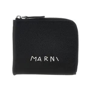 26SS  자수 로고 지퍼 지갑 블랙 PFMI0095Q0P6533 00N99