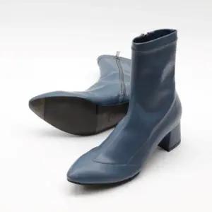 [옷자락]여성 편안한 데일리 스타일 삭스 스판 미들힐 앵클부츠