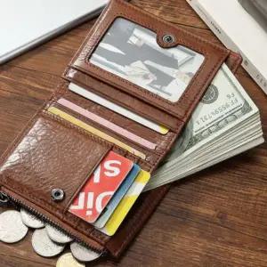 남성 도난 방지 소가죽 반지갑 남성반 RFID반 소가죽반