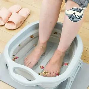 편리한 임산부 접이식 발마사지 족욕기 발지압 족탕기 가정용