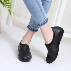 [다잇템] 여성 소프트 인조가죽 경량 일상용 플랫슈즈