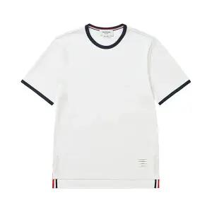 [톰브라운] 남성 Stripe 콘트라스트 반팔 티셔츠(MJS083A 00042 100)