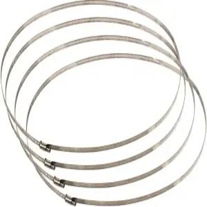 4피스 대형 금속 호스 클립 스테인리스 스틸 덕트 클램프 파이프 600mm/23.6인치 조절 가능한 및 튜브