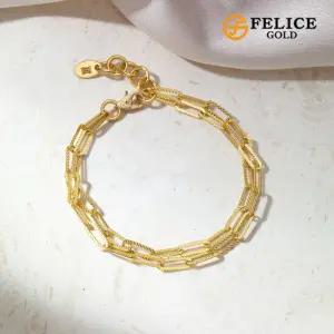 [펠리체골드] 24K 순금 샤이닝클립 팔찌 7.5g