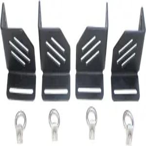 MaxxHaul 50845-4피스 플랫폼 화물 코너 브래킷 스테인리스 스틸 앵커 포인트 포함 64인치 랙 50616용