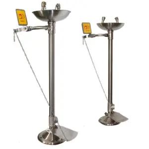 작업장 현장 안전 가스 오염물 사고대비 눈세안 간편 페달형 눈세척기 화학물질