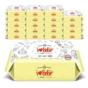 아이러브베베 아기물티슈 Plus옐로우120매 리필형X20팩