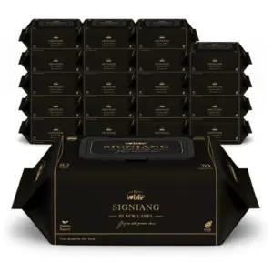 82g고평량 시그니앙 블랙라벨 20팩 캡형 엠보 70매 아기물티슈