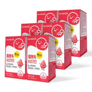 굿앤키즈 맛있는 철분 비타민 30포 6개 / 6개월분 어린이 키즈 유아 아이 B6 B12 C