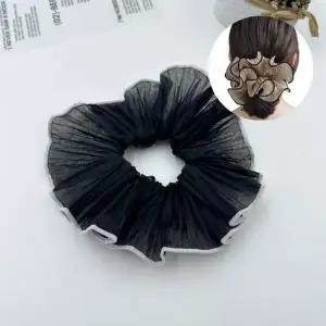 플리츠슈슈 대형 쉬폰 머리끈 볼륨 헤어슈슈 여성 머리악세사리