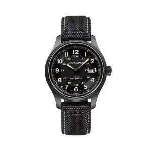 [신세계라이브쇼핑]해밀턴 H70575733 카키 필드 티타늄 남성 러버시계