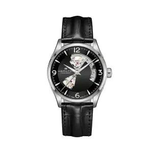 [신세계라이브쇼핑]해밀턴 H32705731 재즈마스터 오픈하트 남성 가죽시계