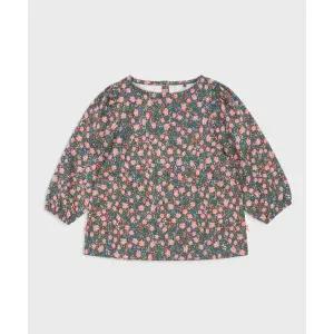 매장정품 KONGESSLOEJD 드레이 플로럴 슬릿 블라우스 Kyoto