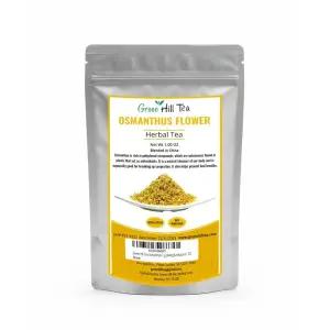 Green Hill Tea 오스만투스 꽃 건조 - 프리미엄 - 향기로운 오스만투스 말린 꽃 - 잎차 - 100% 순수, 천연,