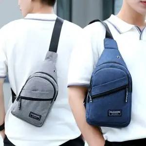 캐주얼 슬링백 비니지스백 방수크로스 가죽크로스 가방 미니 2단지퍼 캔버스