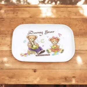 ( )미니접시 플라스틱사각접시 데니베어 캐릭터그릇