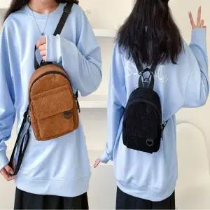 투웨이 골덴 겸용 미니백팩 코듀로이 숄더 여성 가방