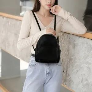 출근 데일리 미니백팩 하운드체크 패턴 가방 여성 3색