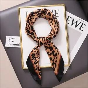 정사각 레오파드 호피무늬 쁘띠 미니 스카프 가방장식