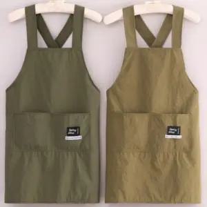 심플 크로스 스트랩 앞치마 카페 주방 작업용 에이프런 남녀공용 가벼운 앞치마 요리사 앞치마 공방 미술용