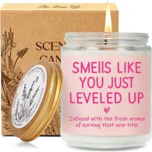 직장 여성을 위한 승진 캔들 선물 방금 레벨업한 냄새 축하 재미있는 동료 게이머 친구 가족 상사 교사