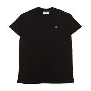 [비비안웨스트우드] ORB 로고 블랙 반팔 티셔츠 3G010013 J001M N401 94768169