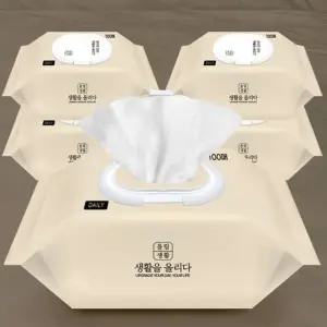 데일리 물티슈 피톤치드향 엠보싱 100매10팩 아기물티슈 두꺼운물티슈 천연물티슈