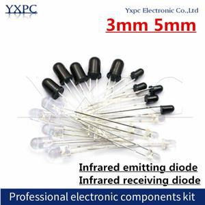 50pcs F3 3MM F5 5mm 적외선 발광 수신 다이오드 940nm 이미터 LED