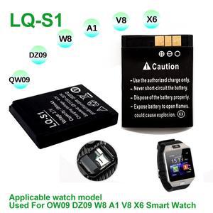 380mAh LQ-S1 3.7V GTF 스마트워치 배터리 내구성 리튬 충전식 QW09 DZ09 W8 A1 V8 X6 호환)