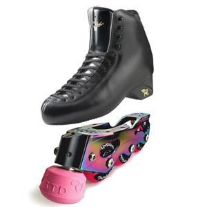 레스텔 스케이트 - STD 및 휠 리스포트 일렉트라 블랙+STD 스타라이트 프로페셔널 인라인 피겨