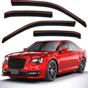 라이트로닉 초강력 내구성 클립온 인채널 오토 벤트 윈도우 바이저 2011-2023 크라이슬러 300 자외선 차단