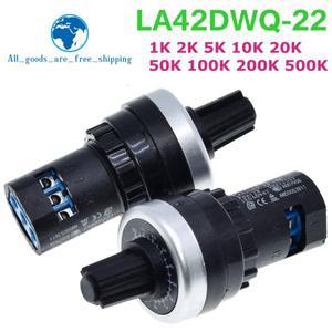 TZT LA42DWQ-22 1K 2K 5K 22mm 직경 냄비 회전식 전위차계 변환기 거버너 인버터 저항 스위치