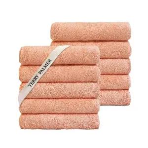 [NS홈쇼핑][etv]테리파머 무형광 160g 호텔수건 10장 썬피치 수건 타올 타월 수건세트..