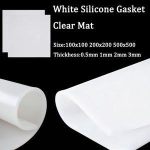 1개 화이트 실리콘 가스켓 클리어 매트 패드 0.5mm 1mm 2mm 3mm 고온 무취 고무 시트 DIY