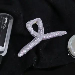 [JHP292QS_51JB]대왕집게핀 반투명핑크 꼬임집게핀 꼬임 (29060827A)