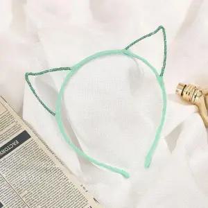 [JHP29281_51JB]고양이 민트 헤어 반짝이 머리띠 (29060770A)